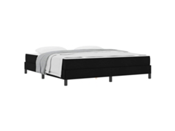 Cama Box com Colchão Preto 180 X 200 Cm Tecido MAISON EXCLUSIVE