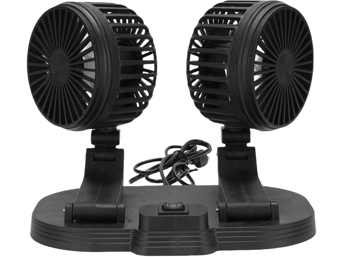 Ventilador De Carro Asixxsix, Ventilador De Mesa Com Cabeça Dupla 5v Dc 2 Velocidades Vento, Rotação De 360°, Alimentado