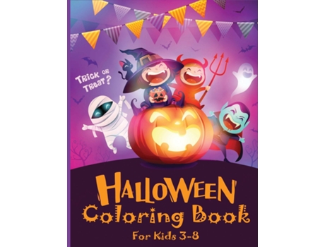 Livro Halloween Coloring Book For Kids 3-8 De Blue Wave Press (inglês)
