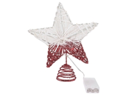 Topo De Árvore De Natal Com Estrela Iluminada, Decoração Elegante Para Festa De Natal, 23 X 20 Cm, Ferro, 1 Peça Olysi Shop