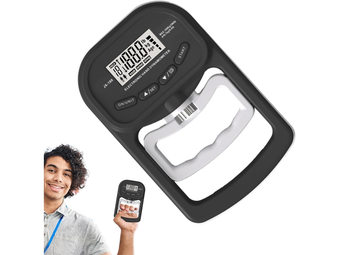 Medidor De Força Preensão Manual Recarregável, De Alta Precisão, Com Design Ergonômico E Memória Inteligente Para Uso Em