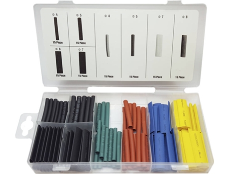 SET DE 120 MANGAS TERMO RETRACTIL VARIAS CORES E TAMANHOS