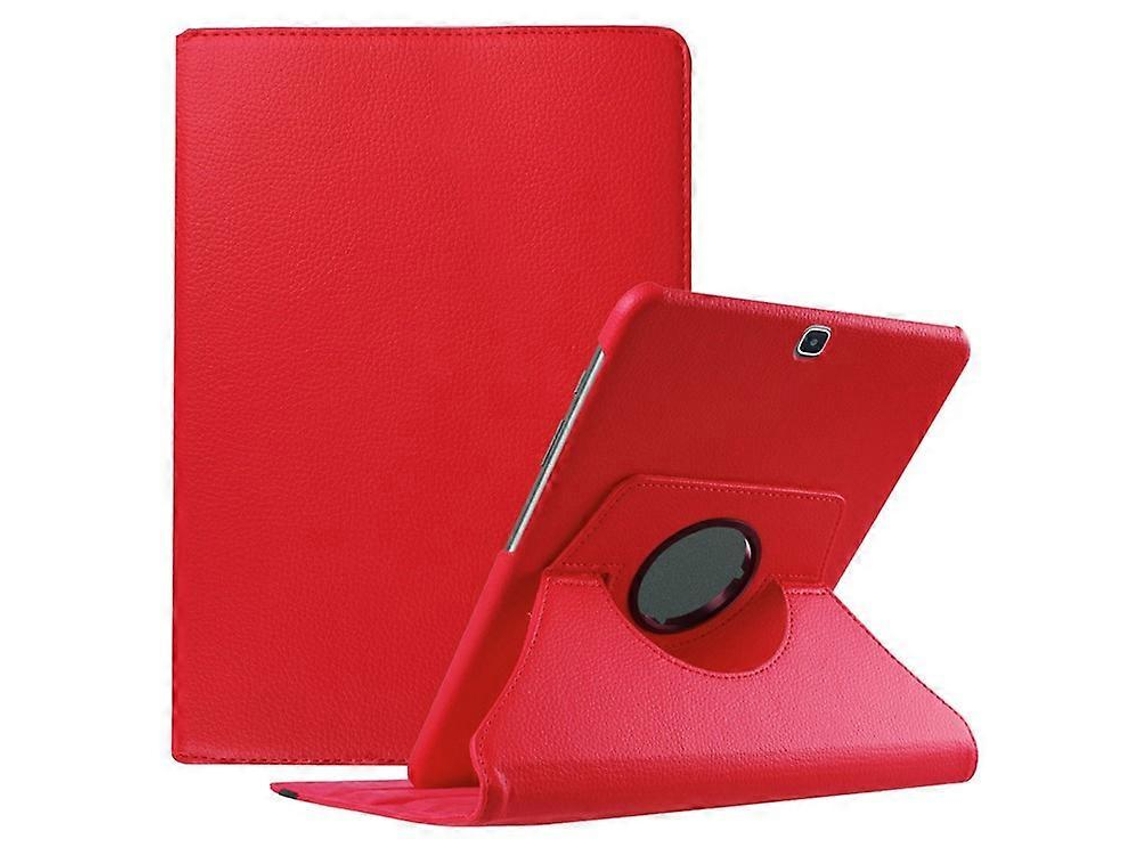 Capa Com Suporte Giratório Em Couro Granulado Cor Lichia, Compatível Com Samsung Galaxy Tab S2 9.7.