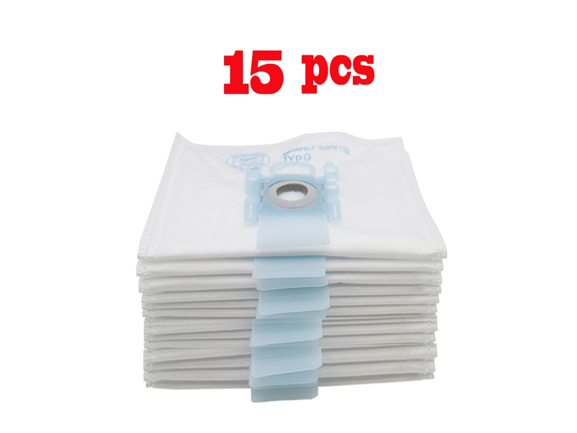 15 peças/lotes aspirador de pó tipo g sacos de pó de pano tipo g para bosch & siemens bsg7 bsgl3126 bsg6