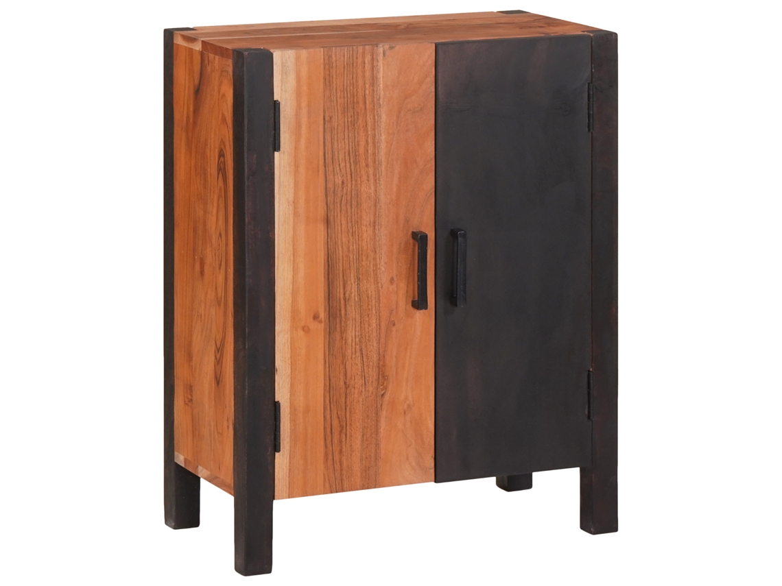 Conjunto 1 Armário Aparador Vidaxl Castanho Madeira De Acácia Maciça (55 X 30 X 75 Cm)