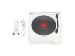 Aetheria toca discos Clássico Vintage com 3 Modos de Reprodução Bluetooth 5.3 e Função de Alarme