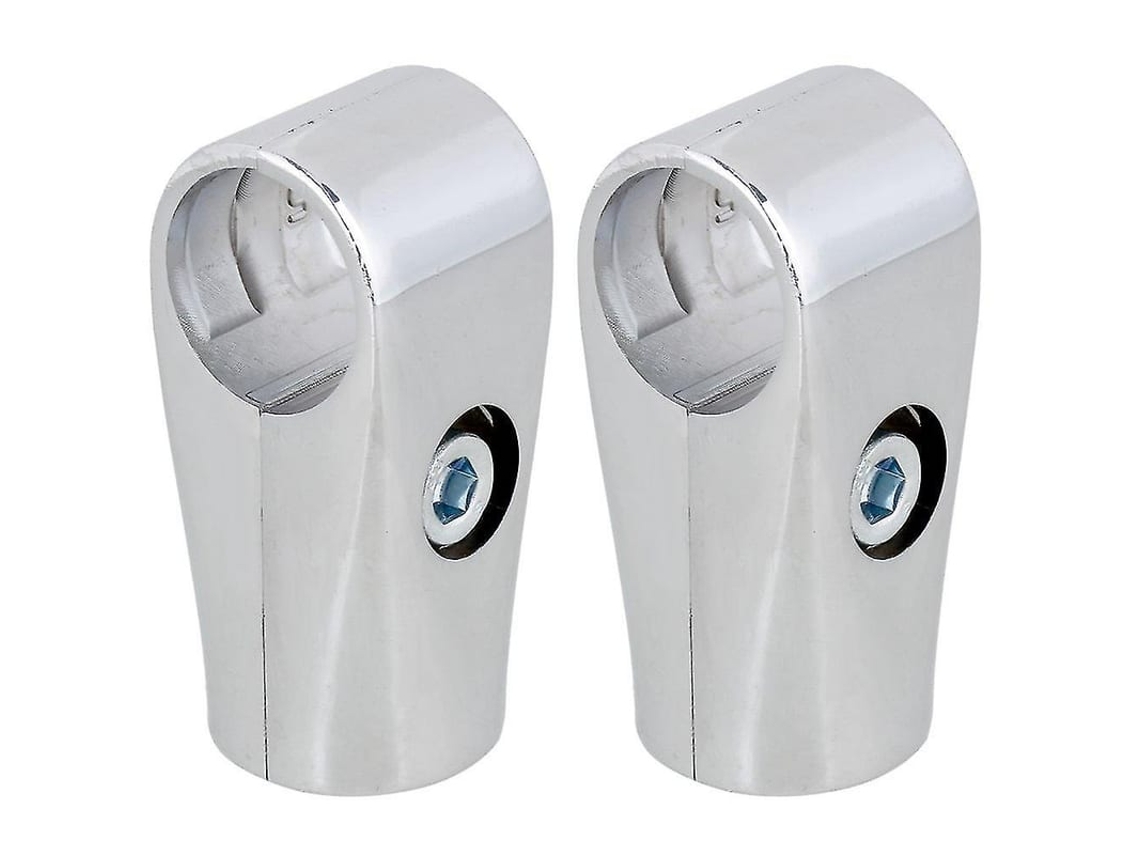 Conector Bicomponente De Racks De Secagem Para Tubos Redondos De 25mm Prata 2 Unidades