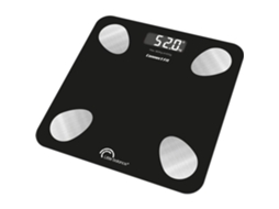 Balança Pessoal, Little Balance, 8685, Kit Connect Fit Duo, Pilhas, Medidor De Impedância+ Corda Pular Conectada, 190 Kg/100 G, Preta
