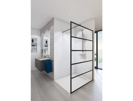 Paroi De Douche Aurys Baleares® Atelier N°2 Vidro Timeless 8 Mm Temperado Saint Gobain L140 Cm X H198 Cm