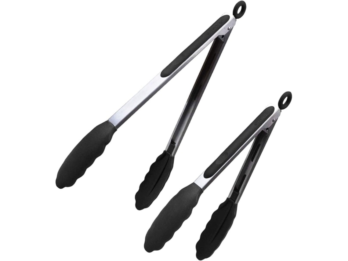 Pinças Para Cozinhar Com Pontas De Silicone | Conjunto De 9 E 12 Polegadas Cdq Jortmrd