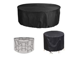 Capa Para Móveis De Jardim Redonda Tecido Oxford Impermeável E Resistente,ideal Para Conjuntos De Jardim,148x60 Cm Btforus