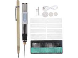 Caneta de gravação elétrica HEALEVED 25W com 3 velocidades ajustáveis, kit 49 peças