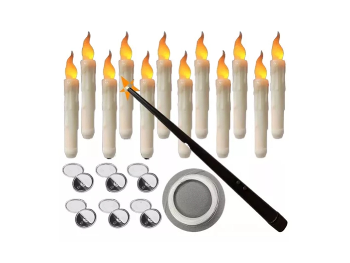 Velas Flutuantes Led LAXISCREED Sem Chama com Varinha