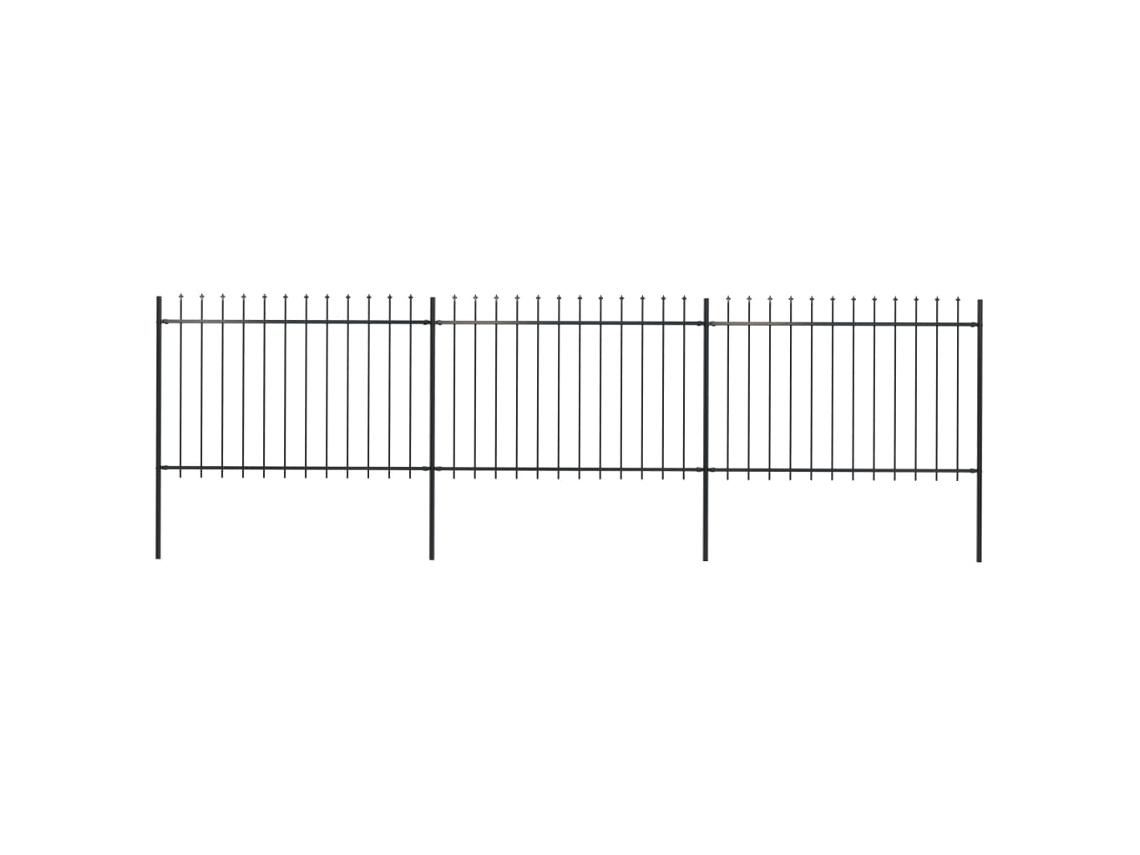 Garden Fence, Garden Fences Vidaxl Preto Aço (n/a)