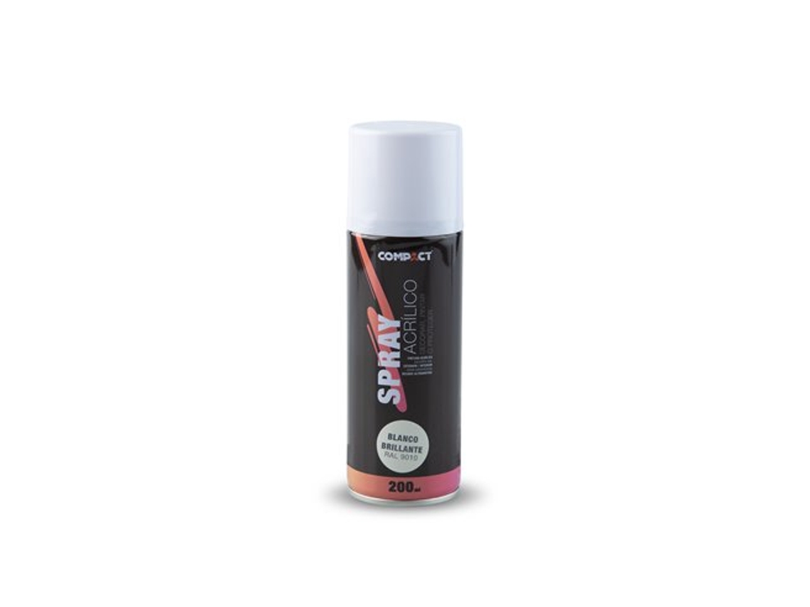 Tinta Spray Acrílica Branca Brilhante 200Ml