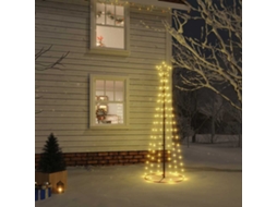 Vidaxl Árvore De Natal Em Cone 108 Luzes Led 70x180 Cm Branco Quente