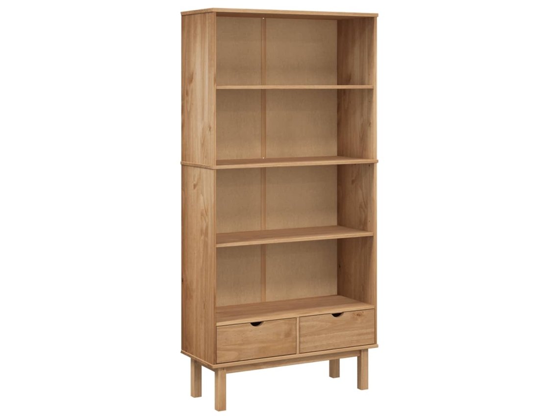 Bookcase, Bookcases Vidaxl Marrom Madeira De Pinho (n/a)