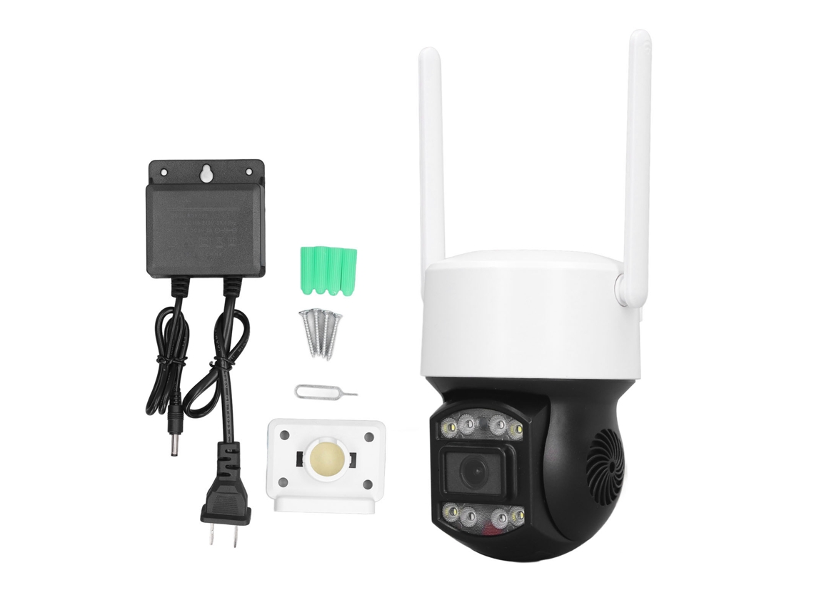 Câmera de Vigilância Wifi Outdoor 2mp 1080p Rastreamento Automático Visão Noturna Colorida Ip66 Intercom Bidirecional