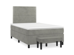 Box Spring Bed, Box Spring Beds Vidaxl Cinzeto Veludo (120 X 200 Cm)