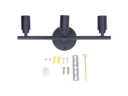 Lâmpada de Parede Ferro Estilo Industrial Retro 3 Luzes Aplique Banheiro 85‑250v S/MARCA