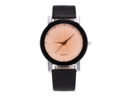 Reloj De Cuarzo Con Correa De Cuero Pu Moda Dial Redondo Para Parejas