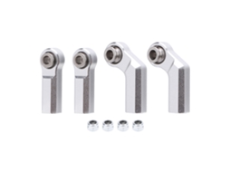 4 Peças De Rótula Para Carro Rc Para Modelo De Carro 1/10 M4 Metal Hilo Direito Ferramenta 7.0 2 Curvas 2 Retas Prata
