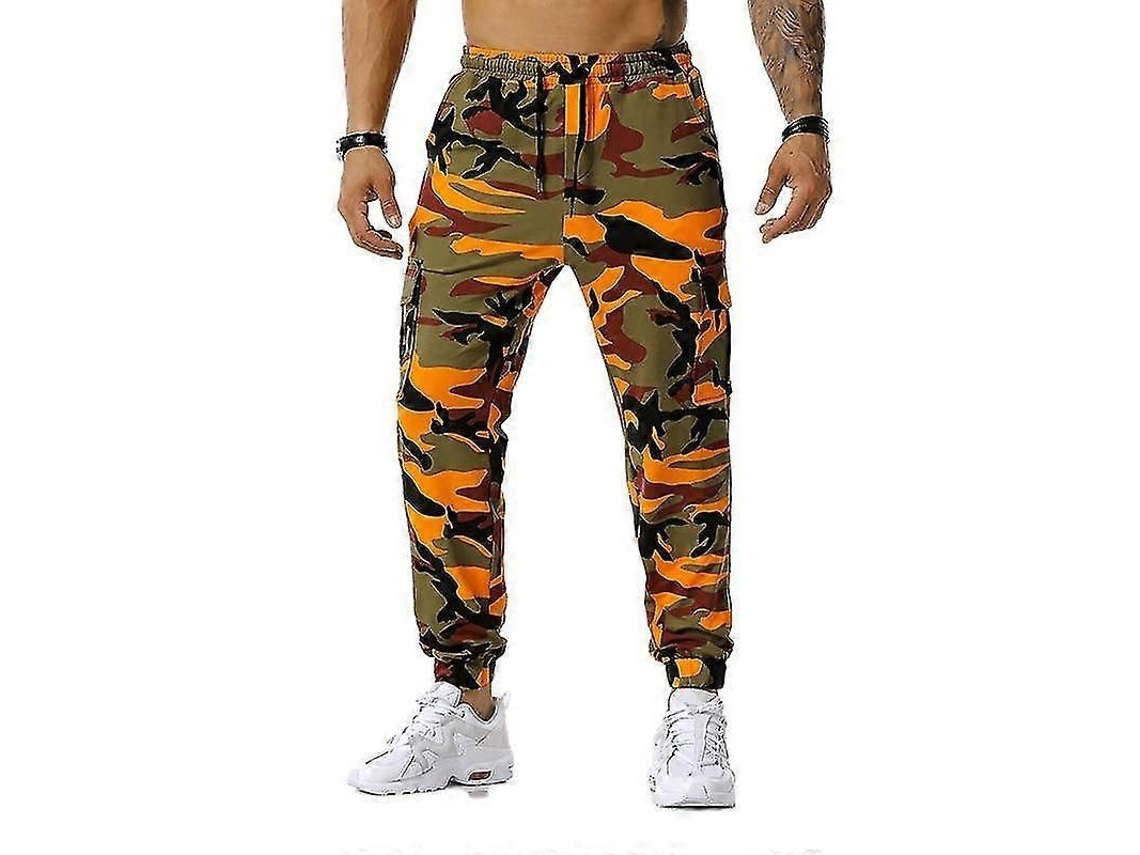 Calças Longas Mom Jeans De Algodão Misturado Com Cintura Média Sem Cinto E Abertura De Perna Pequena Para Uso Diário Laranja