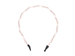 Tiara feminina de liga metálica, acessório de cabelo moderno para casamentos e festas, modelo 2026, na cor rosa.