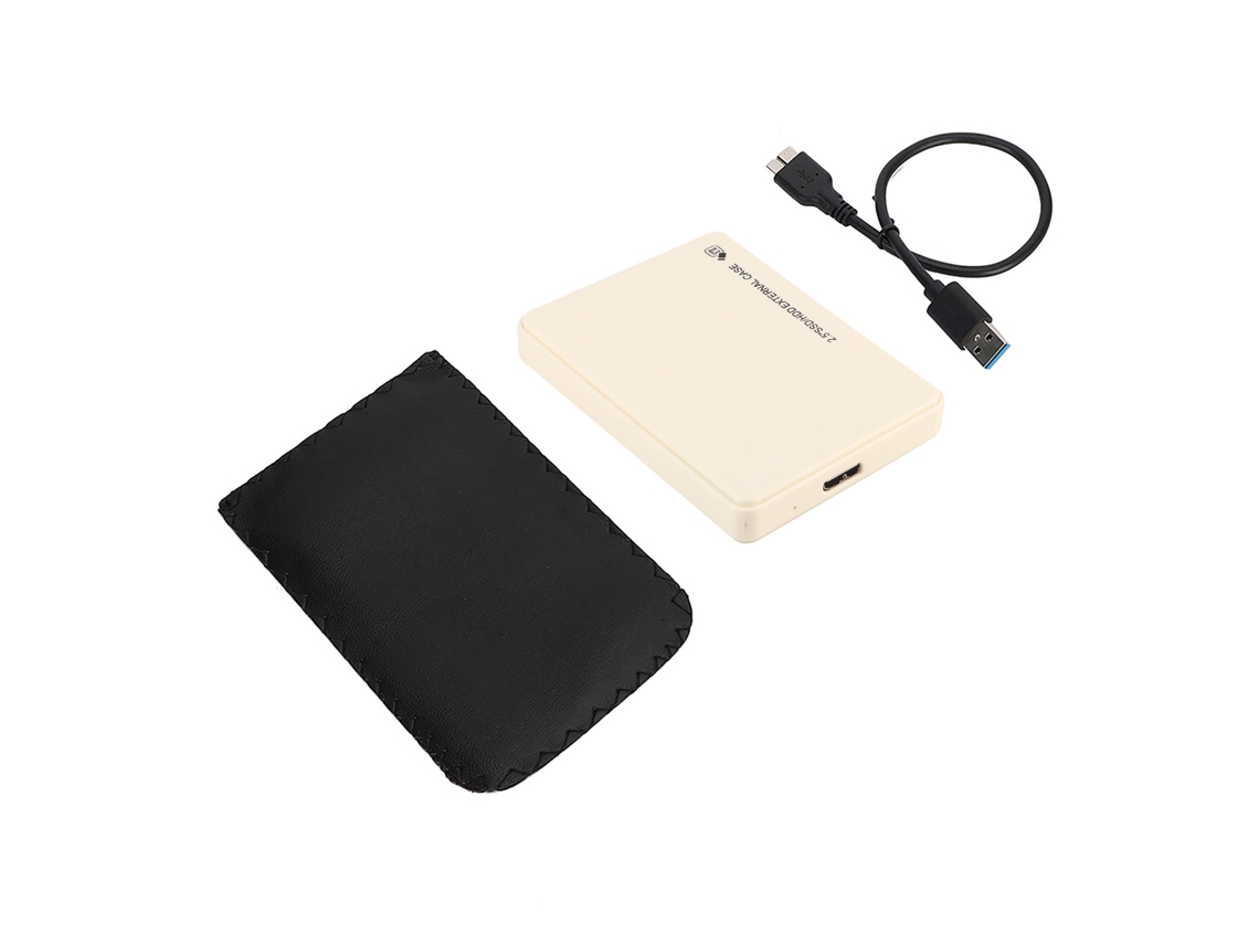 Enclosure para HDD/SSD 2.5" USB 3.0 para Sata, Sem Ferramentas, Branco