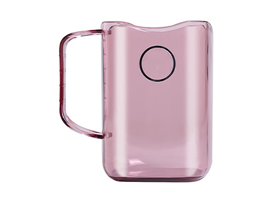 Copo de Escova de Dentes S/MARCA plástico com alça capacidade 400ml para banheiro rosa
