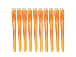 10 Clips De Pelo De Pico De Pato Naranja Para Salón, Material Pc Ecológico, Resistente Ao Desgaste, Para Penteados E Maquiagem