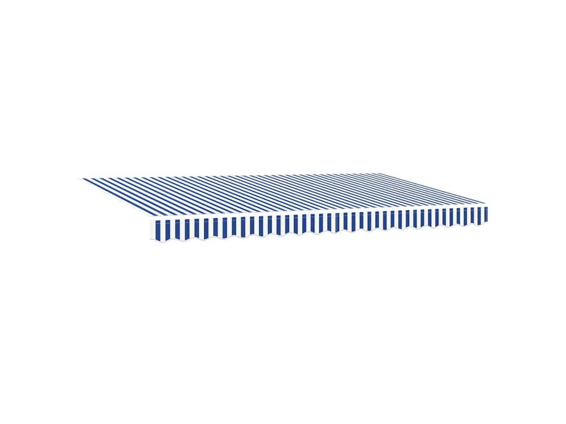 Conjunto 1 Toldo Retrátil Vidaxl Azul Tecido (350 X 200 Cm)