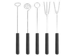 5pcs Garfo De Chocolate Em Aço Inoxidável Allinless