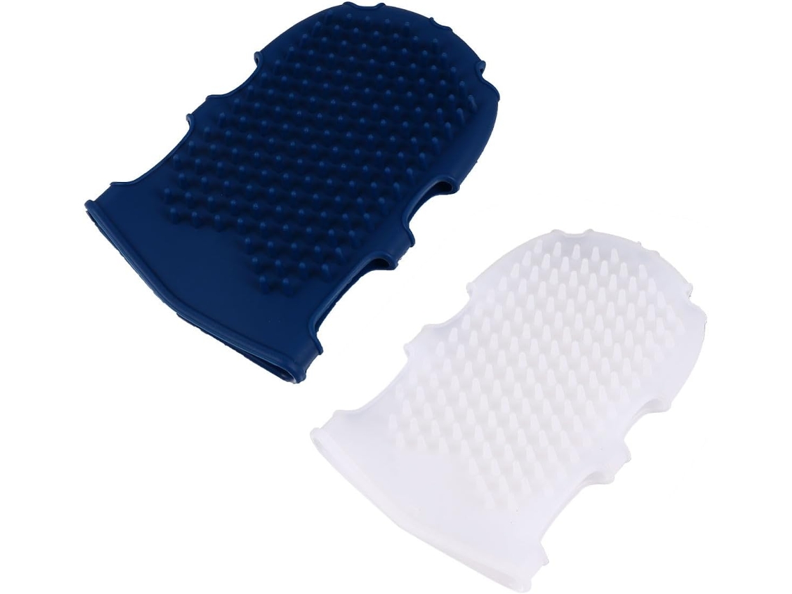 Conjunto De 2 Escovas Banho Silicone Amosfun, Luvas De Massagem Esfoliantes Macias Para Cuidados Corporais E Spa