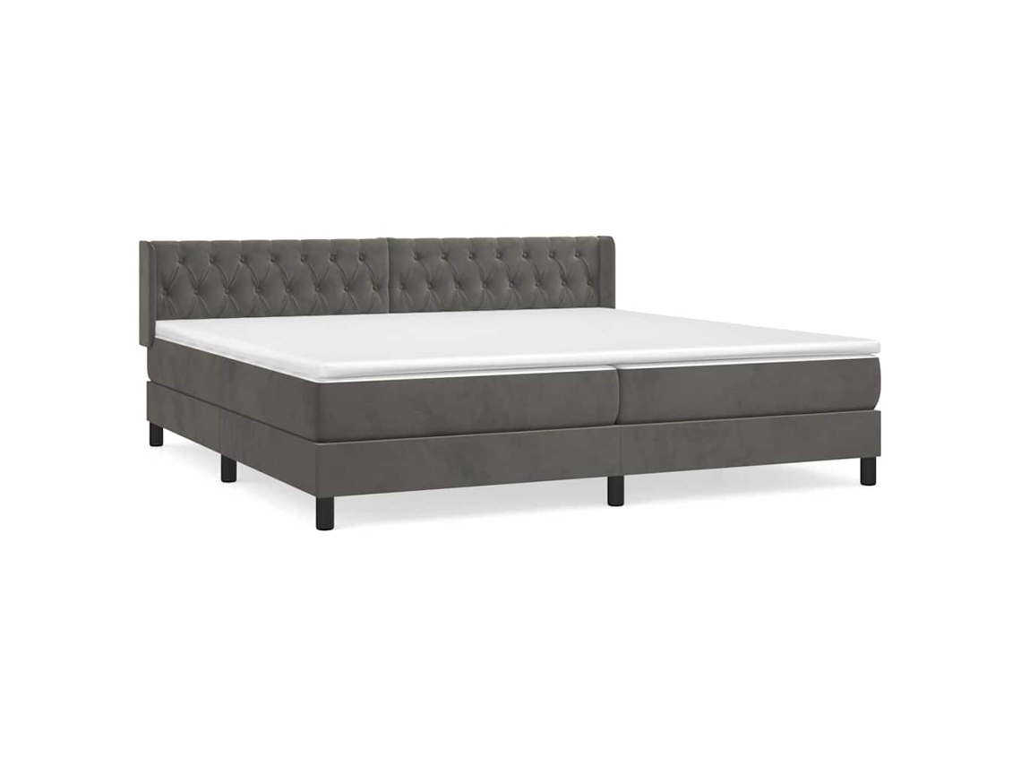 Box Spring Bed, Box Spring Beds Vidaxl Cinzeto Veludo (200 X 200 Cm)