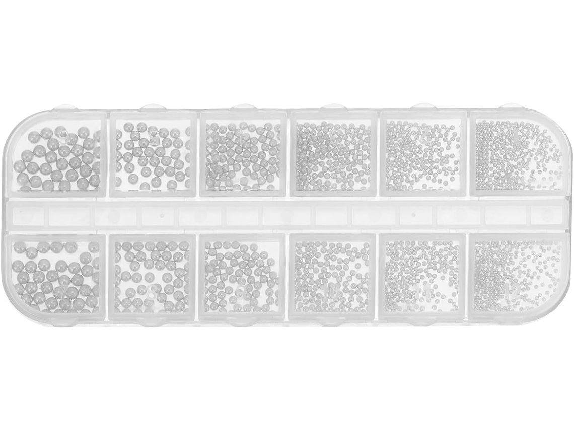 Conjunto de decoração para unhas em zinco banhado a prata, acessório para nail art.
