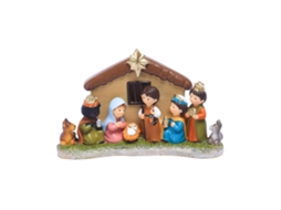Laxiscreed Conjunto De Decoração Natalícia Em Resina Com Presépio Para Festas E Decoração De Natal