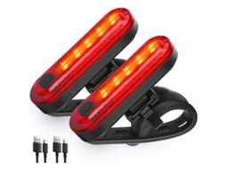 Lurelia Lanterna Traseira, Luz Traseira De Led Para Bicicleta, Recarregável Via Usb, Super Brilhante