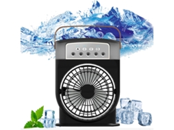 Ventilador portátil sistema gelo, 3 velocidades CZHHMART (preto) | CZHHMART