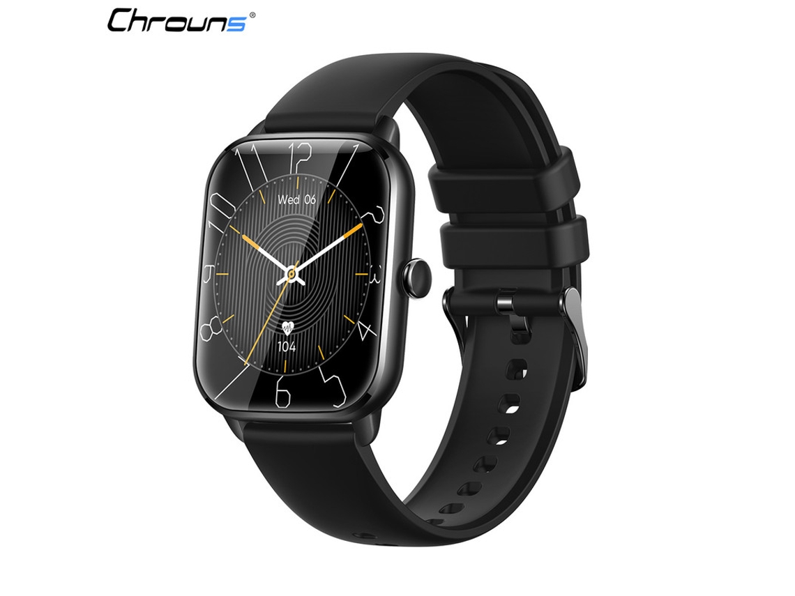 Smartwatch YIZHOOD Te576 Ip67 À Prova de Água Bt para Android e Ios Preto