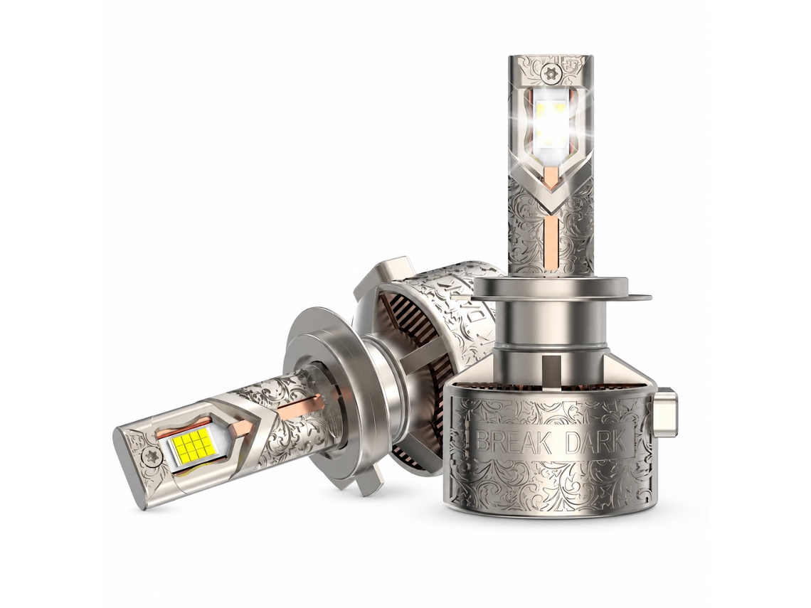 Lâmpada Led H1 Para Farol Automóvel Redsea R36, 270 W, 27000 Lm, 6500 K, Dourado-champanhe