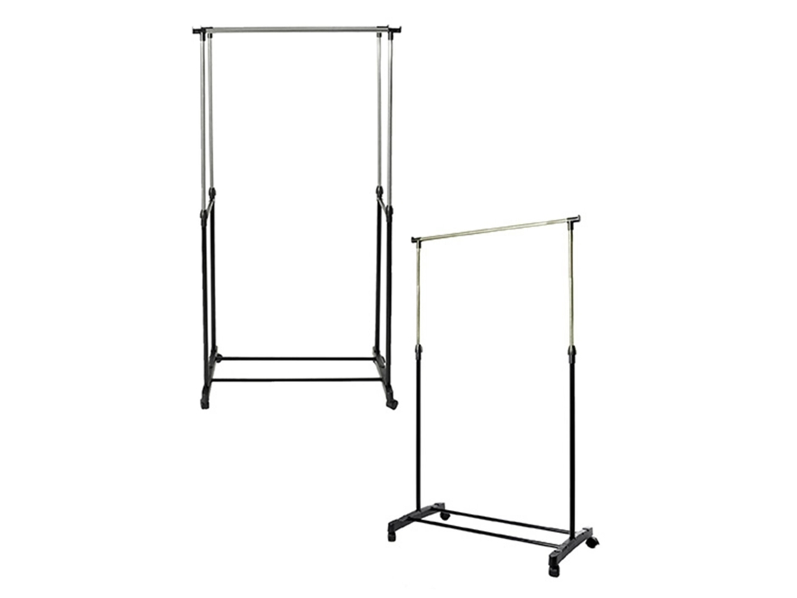 Jardin202 - Perchero Extensible Con Ruedas, Altura Regulable – Burro Ropa Con Estante Doble Dos Estantes | Doble Dos Estantes ()