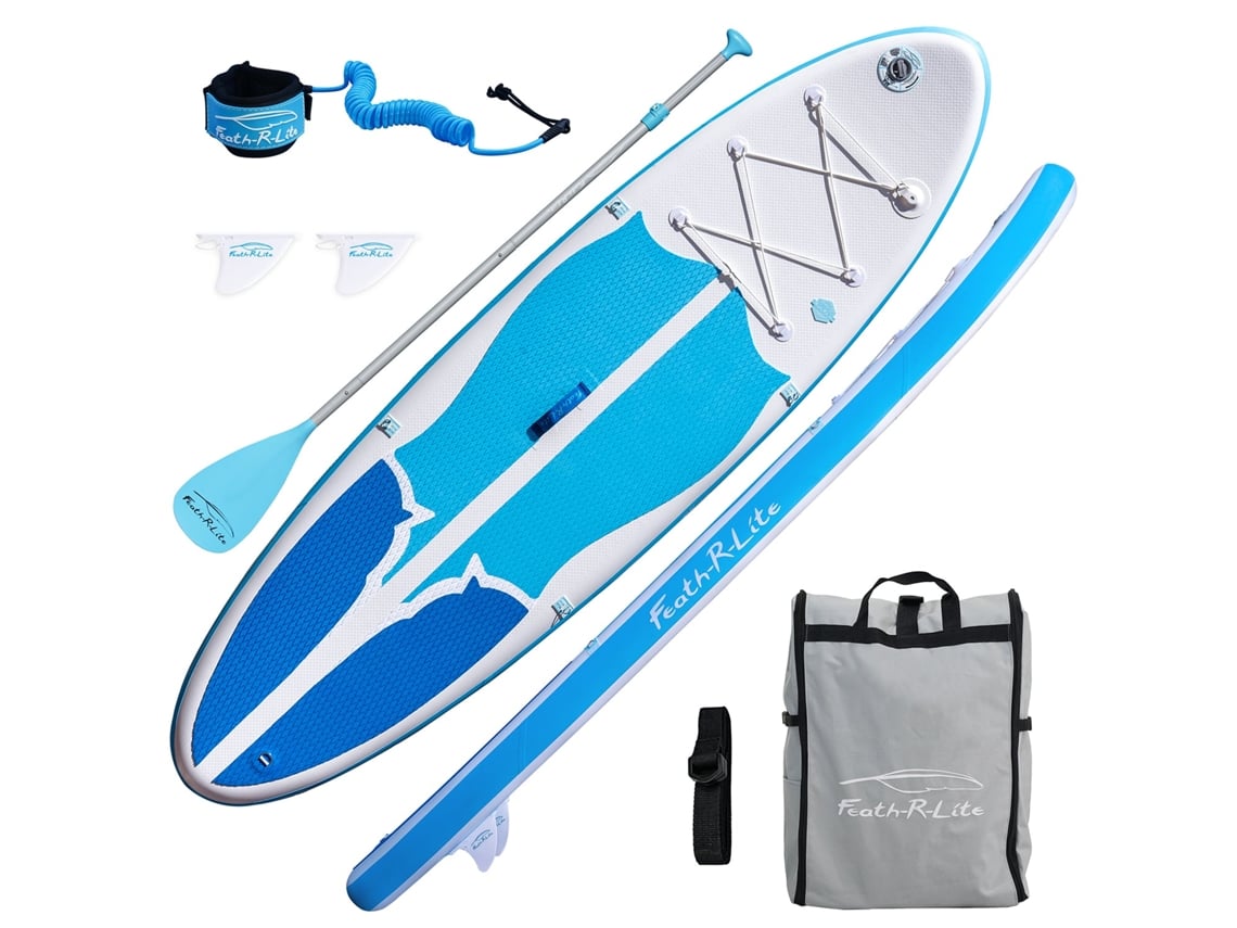 Prancha Stand Up Paddle dobrável inflável adulto 305X 80X 15cm azul