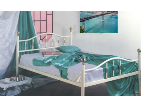 Cama de Ferro Julieta 183x128 Creme