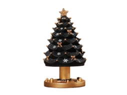 Enfeites De Rvore De Natal 3d Em Resina Preta Simulada Para Mesa. Hengjian