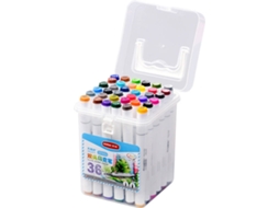 Conjunto de 36 Canetas Feltro ANSELF Art Marker Caixa (Multicor - PP)