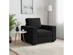 Vidaxl Poltrona 100x77x82 Cm Veludo Preto