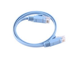 Cabo De Parche Utp Plano Ethernet Cat6 Rj45 Para Roteador Lan 1000m Azul 0.5m
