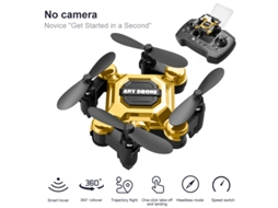 Mini Drone Bestvite Dobrável, Aeronave Portátil De Altitude Fixa Para Crianças (1 Baterias Duração Da Bateria 10 Min Ouro)