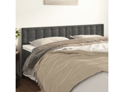 Vidaxl Cabeceiras Cinzento-escuro 160x5x78/88 Cm Veludo